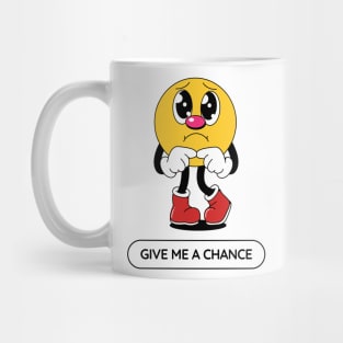 Yellow Minimalist Sad Cartoon Character Illustration Motivational Quote T-Shirt Mug